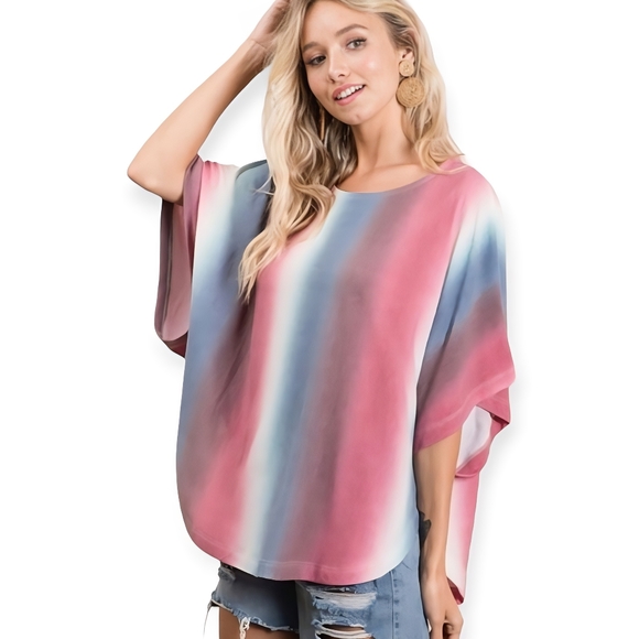 A Girl Thing Tops - Ombre Print Top